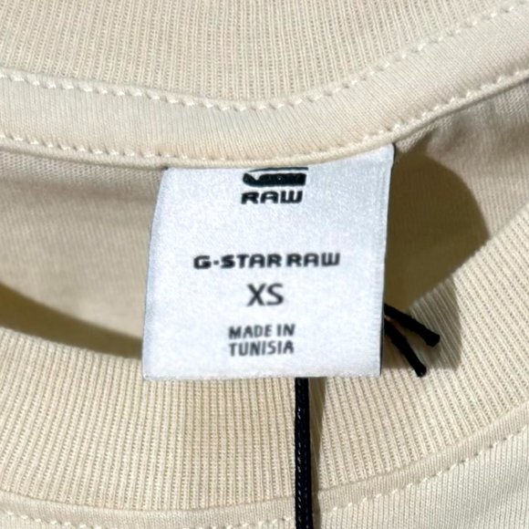 G-Star Raw T-shirt Compact Jersey Beige Green XS - Picture 3 of 10